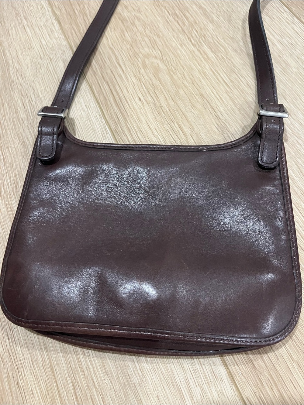 Vintage Classic Coach Leather Mini Slim Hippie Crossbody Bag